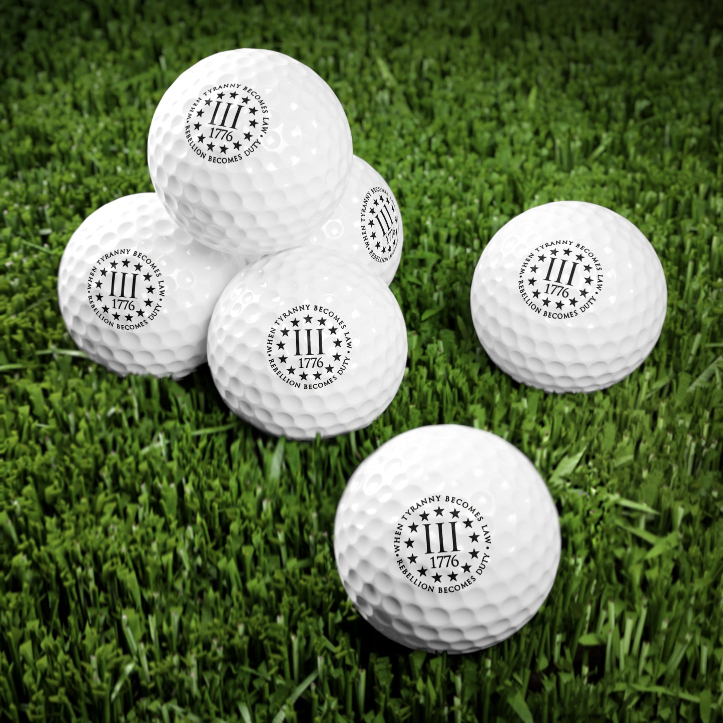 Golf Balls-1776, 6pcs